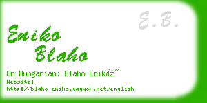 eniko blaho business card